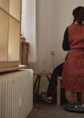 Ich an der Drehscheibe Isabella Bilstein an der Töpferscheibe