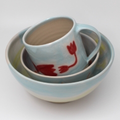 Geschirrset in hell blau Geschirrset in hell blau